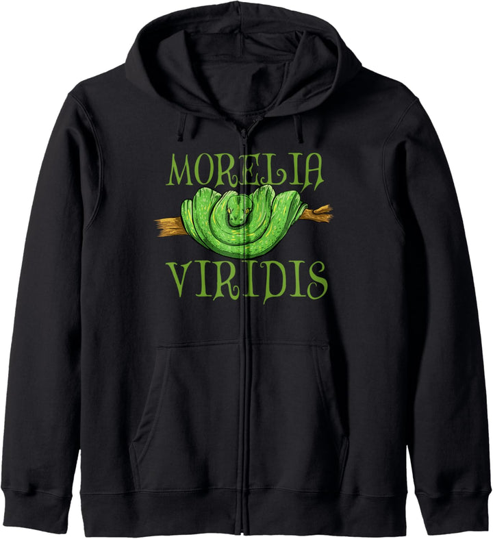 Morelia Viridis I Grüne Baumpython Schlange Phyton Motiv Kapuzenjacke