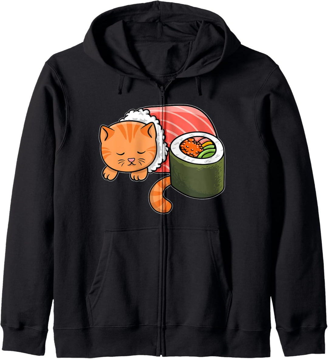 Kawaii Katze Sushi Japan Manga Anime lustiges Katzen Kapuzenjacke