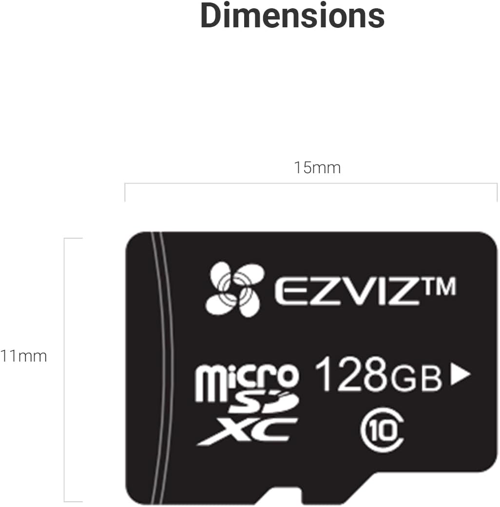 EZVIZ 128 GB Micro-SD-Karte, microSDHC-Speicherkarte, Lesegeschwindigkeit bis zu 90 MB/s, Klasse 10,