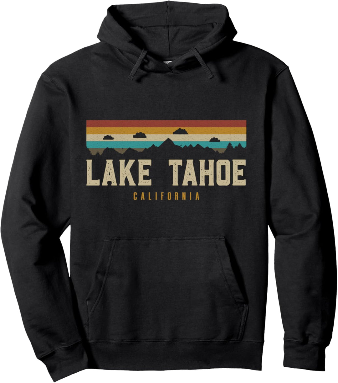 Lake Tahoe Vintage Berge Wandern Camping California Retro Pullover Hoodie
