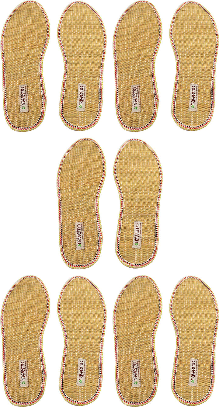 Nawemo Zimtsohlen Binse (5er Pack) - für angenehm trockene und warme Füsse - gegen Fussgeruch und Fu