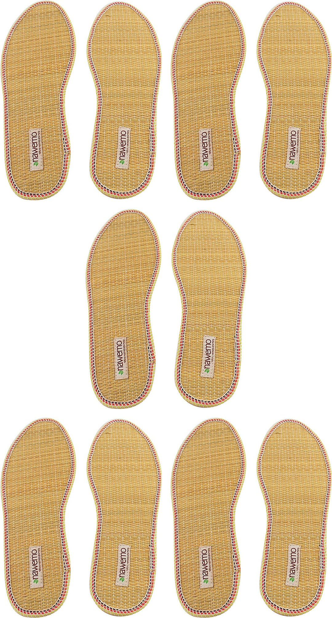 Nawemo Zimtsohlen Binse (5er Pack) - für angenehm trockene und warme Füsse - gegen Fussgeruch und Fu