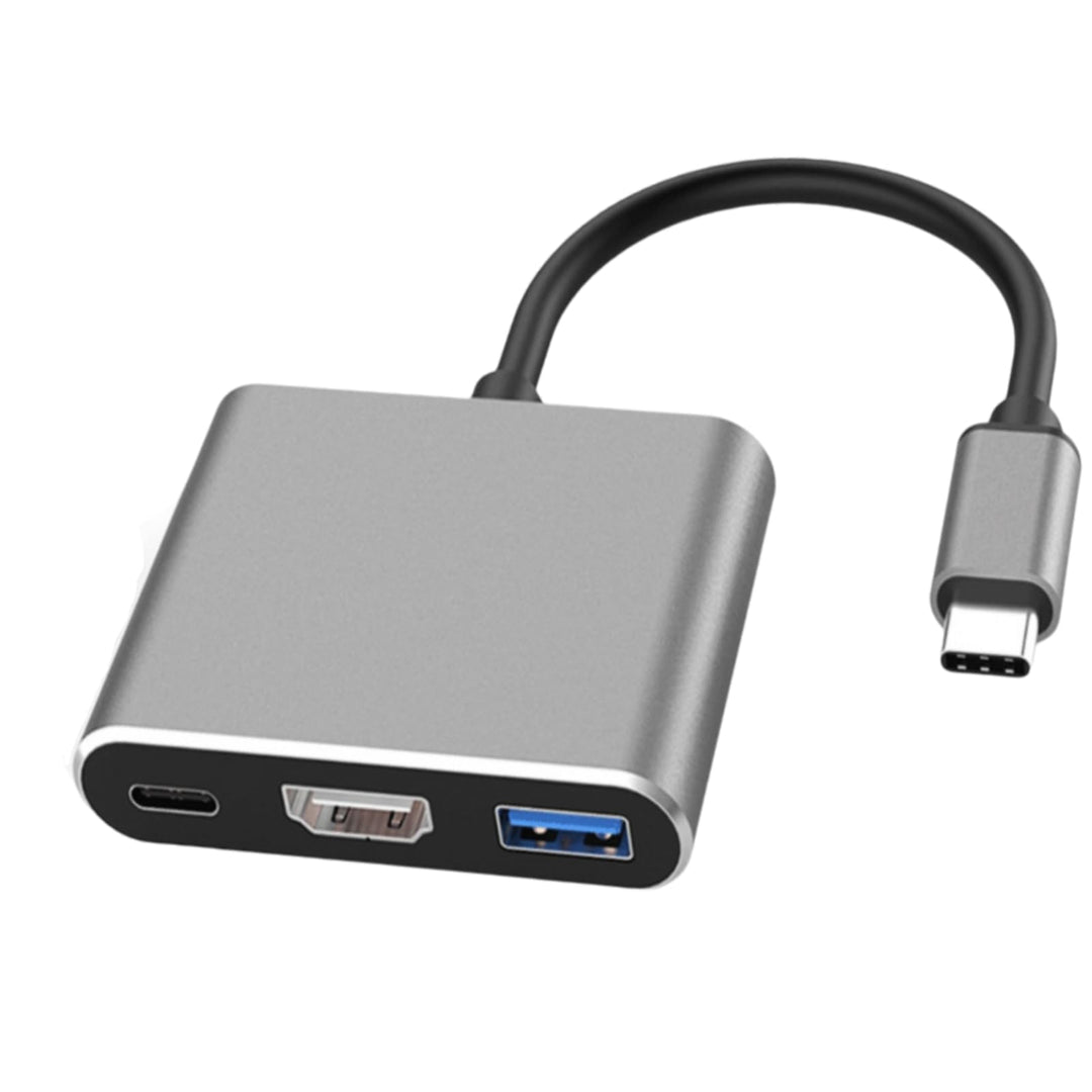 VVG USB C to 4K HD.MI Adapter für MacBook Pro/Air, 3 in 1 USB-C Digital AV Multiport Adapt mit 4K 30