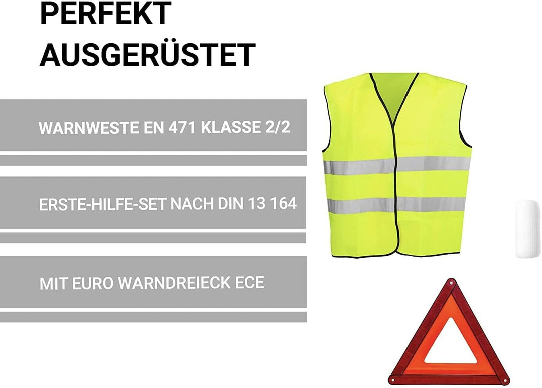 RAU EH0010 Trio Kombitasche Erste Hilfe Nach DIN13164 Schwarz, Schwarz