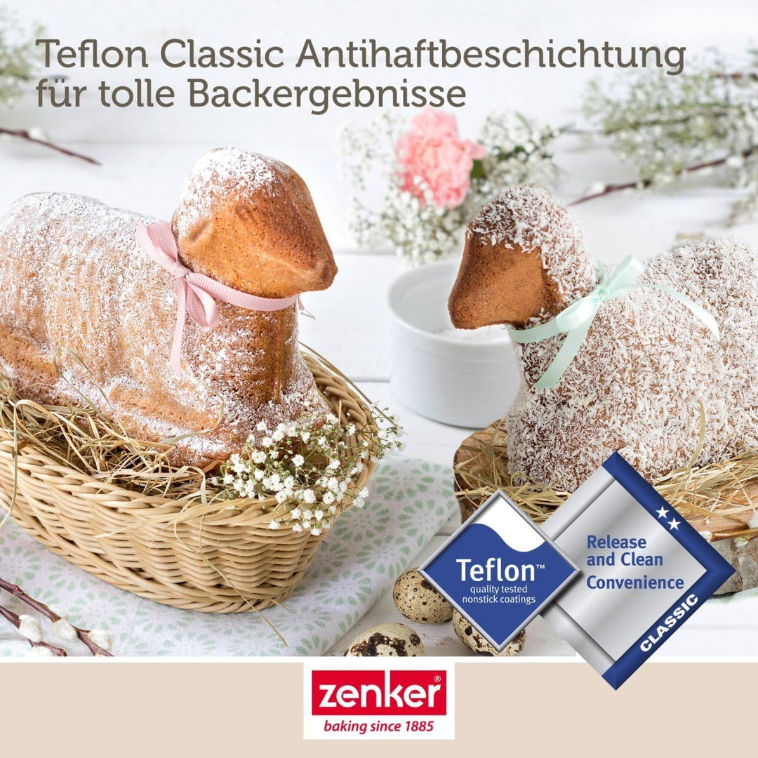 Zenker Osterbackformen-Set Special Season, hochwertige Lammform, Mini-Lammform aus Stahlblech, Backf