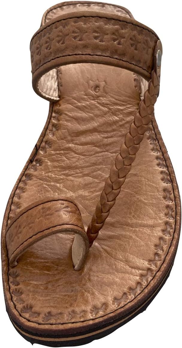 LaRocco Ledersandalen Zehenring Zehentrenner Zehenschlaufe Echtleder Sandalen 17.a.b.w 36 EU Beige,