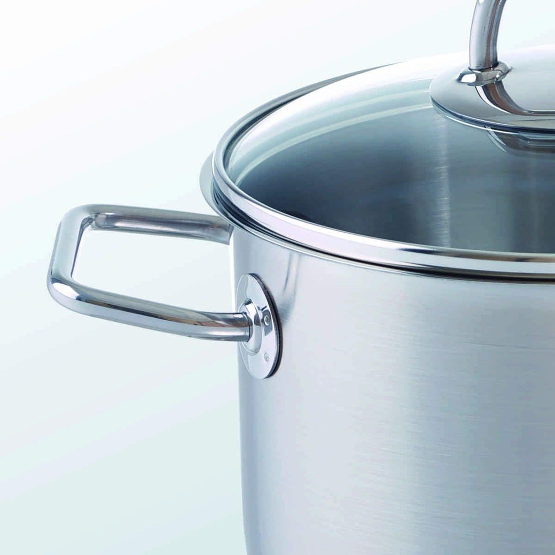 Fissler Viseo / Edelstahl-Topfset, 4-teilig, Kochtopf-Set, Töpfe mit Glas-Deckel, Induktion, alle He