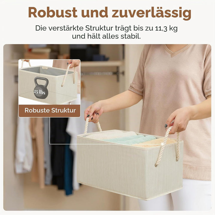 StorageWorks grosse Aufbewahrungskorbe zum Ordnen, faltbare Körbe Aufbewahrung für Regale, Aufbewahr
