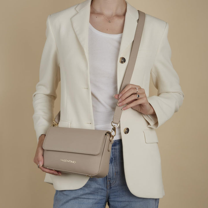Valentino Damen Zero Re Umhängetasche, Beige