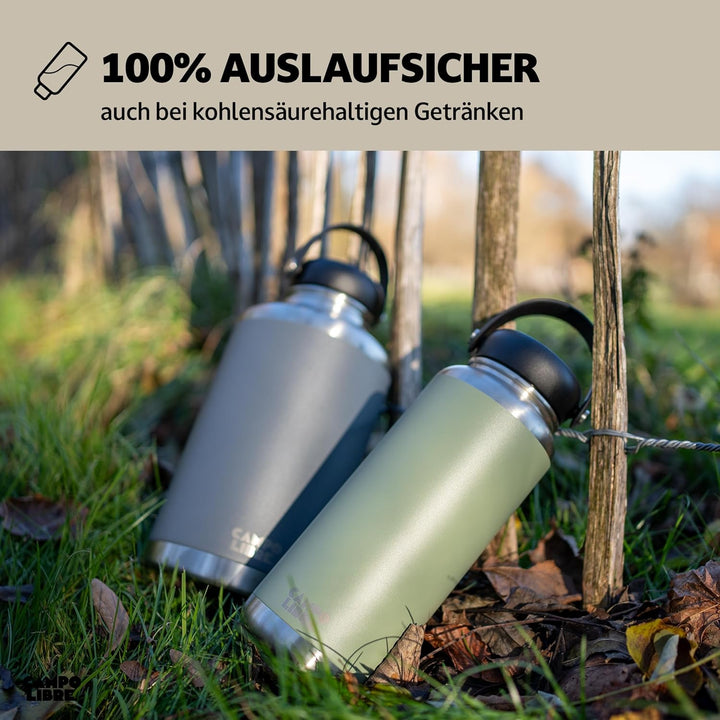 Campo Libre.® Umberto | Premium Edelstahl Thermoskanne 1l | 12h heiss/eiskalt | Thermosflasche | iso