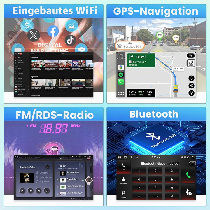 [8Core 6G+128G] Inefala Android 15 Autoradio für VW Golf Passat Tiguan Polo Caddy Touran Seat mit Wi
