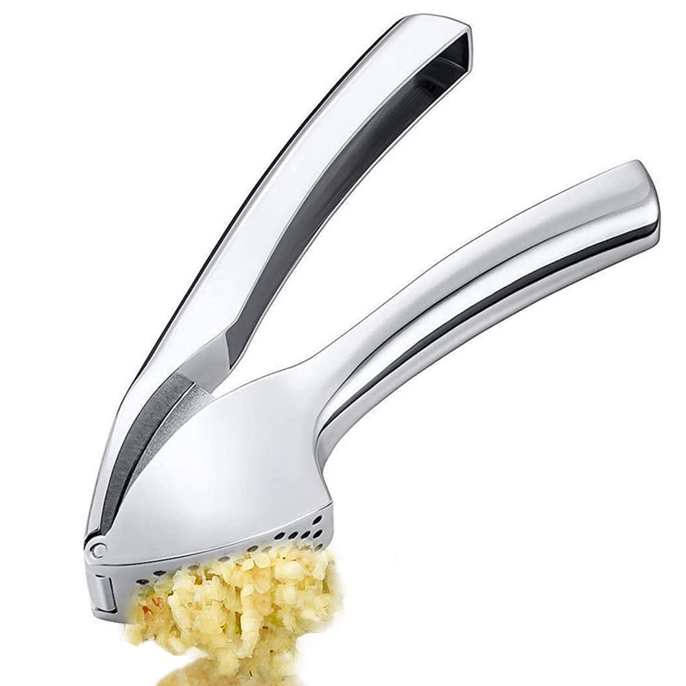 Knoblauchpresse，Edelstahl knoblauch presse Knoblauch crusher Profi garlic press knoblauchschneider，L