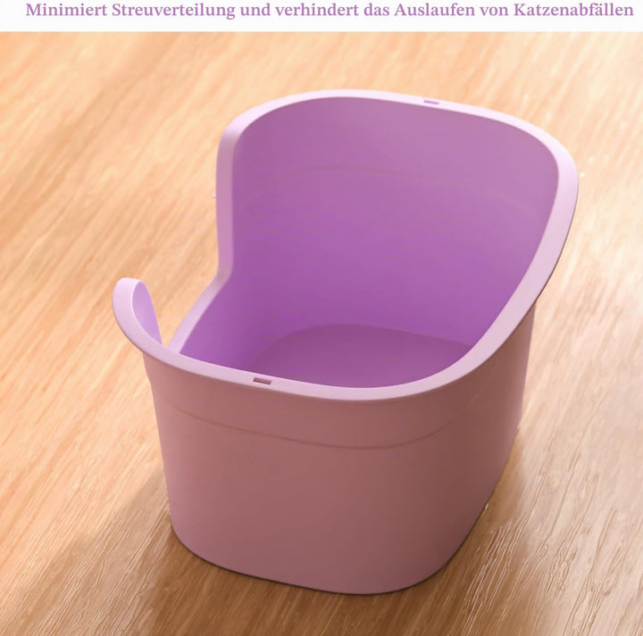 Katzenklo XXL, gross Katzentoilette hoher Rand Design für Kätzchen-Komfort, einfache Reinigung, gerä