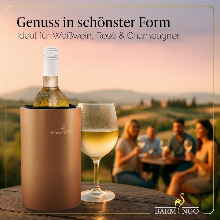Weinkühler Edelstahl mit Kühlakkus – Getränkekühler & Flaschenkühler für Wein, Sekt, Champagner | Se