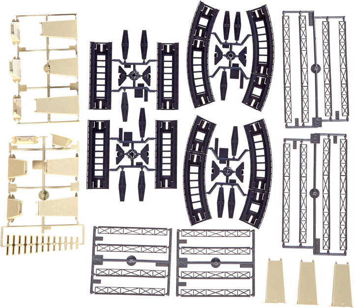 FALLER Auffahrts-Set Modellbausatz mit 75 Einzelteilen R1=193 mm I Modelleisenbahn Zubehör N Gleisbe