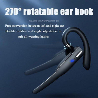 ESSONIO Bluetooth-Headset, kabelloser Bluetooth-Ohrhörer 15 Stunden Sprechzeit Stereo-Mikrofon 270°