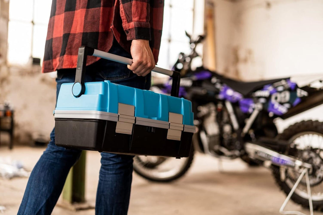 HAZET Kunststoff-Werkzeugkasten 190L-2 | leer | 26,4 x 22,8 x 47,4 cm | robuster Werkzeugkasten für