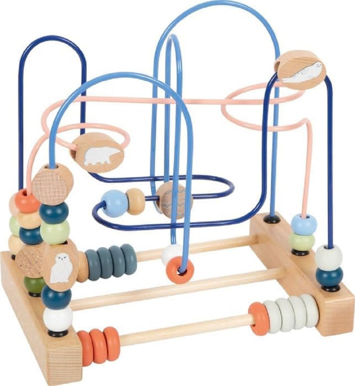 Small Foot Motorikschleife „Arctic“ aus FSC® 100%-zertifiziertem Holz, Motorikspielzeug für Kinder a