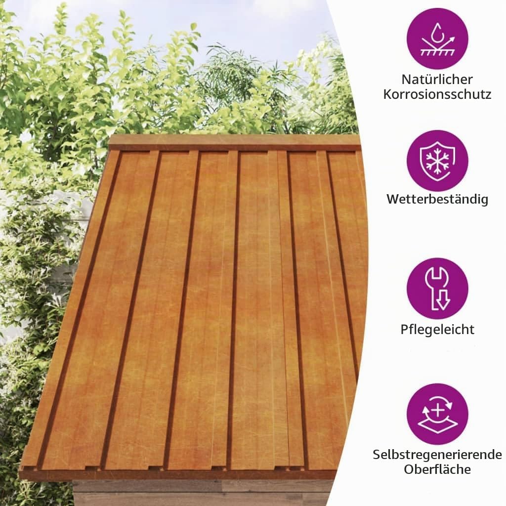 vidaXL Dachplatten 12 Stk., Trapezblech Wellblech, Dachblech Profilblech für Gerätehaus, Metallblech