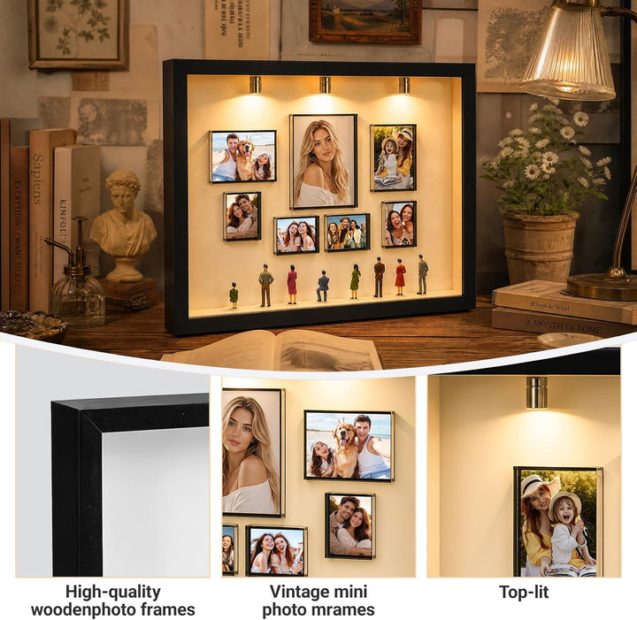 DIY Mini Museum Silhouette Box, Mini Figuren Menschen Museum
