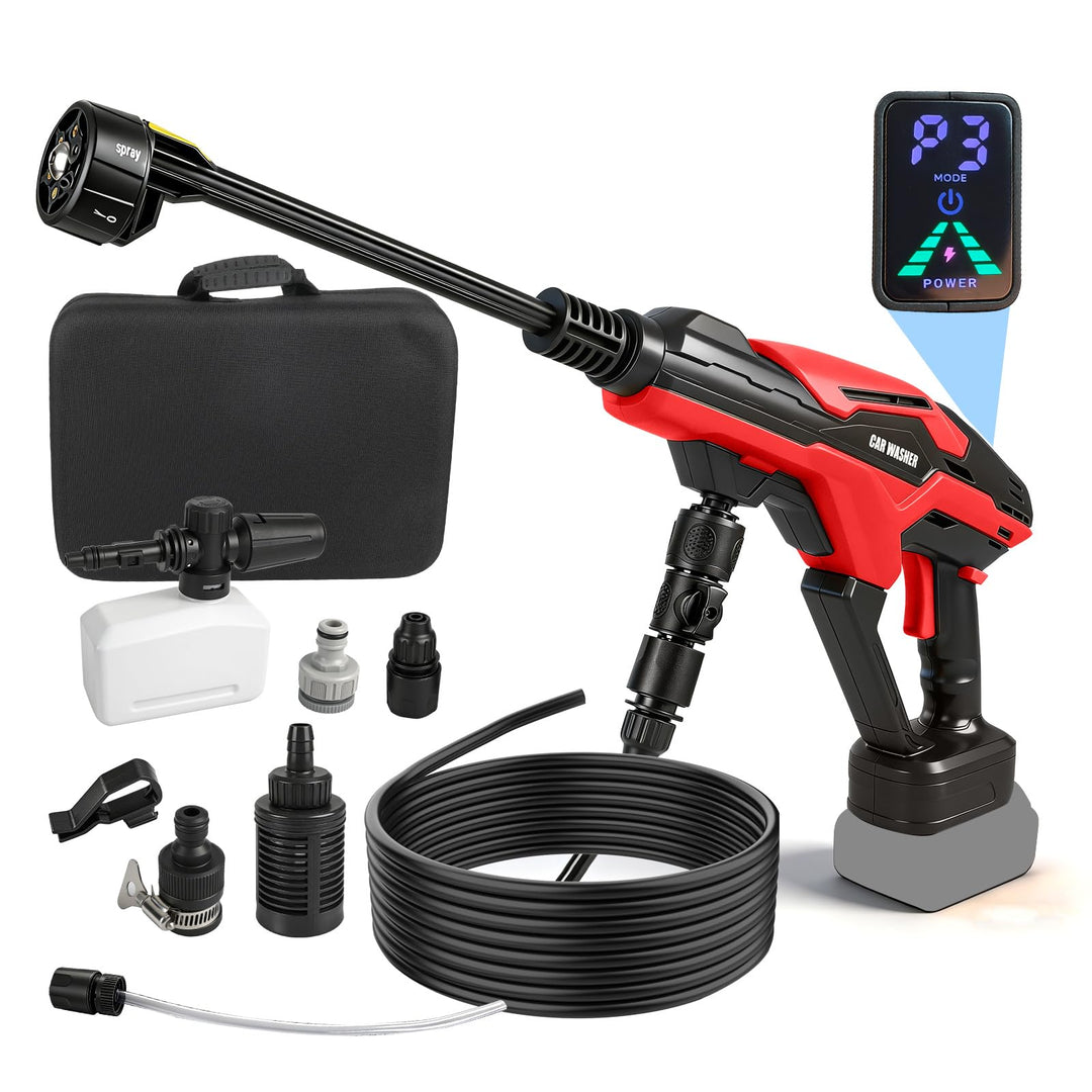 Akku-Hochdruckreiniger, kompatibel mit Milwaukee 18 V, 990 PSI bürstenloser Handwäscher mit 6-in-1-D