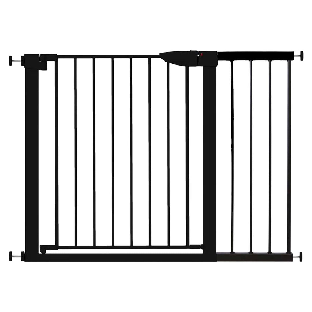 Treppenschutzgitter ausziehbar ohne Bohren - Türschutzgitter 110cm Schwarz Schwarz 110cm, Schwarz 11
