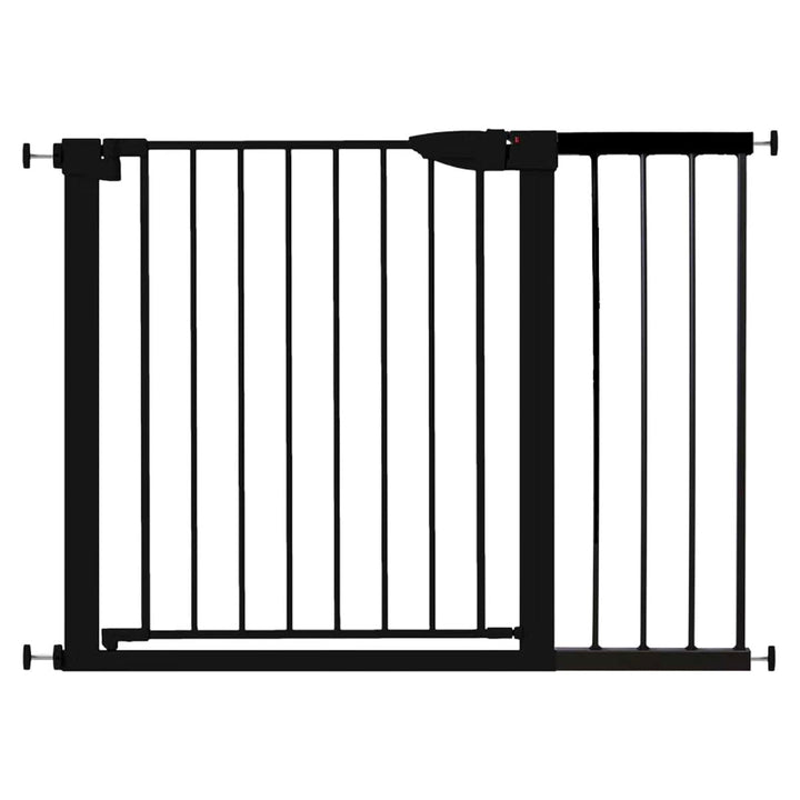 Treppenschutzgitter ausziehbar ohne Bohren - Türschutzgitter 110cm Schwarz Schwarz 110cm, Schwarz 11