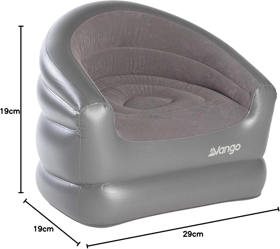 Vango Inflatable aufblasbares, Camping-Sofa Nocturne Grau, Nocturne Grau