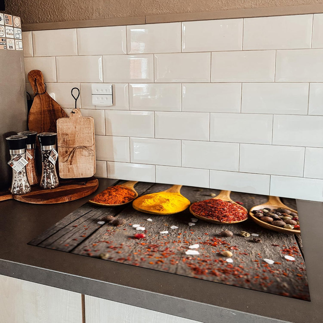 KitchenYeah© Herdabdeckplatte Einteilig 70x52 cm Küche Ceranfeld Abdeckplatte Cerankochfeld Abdeckun