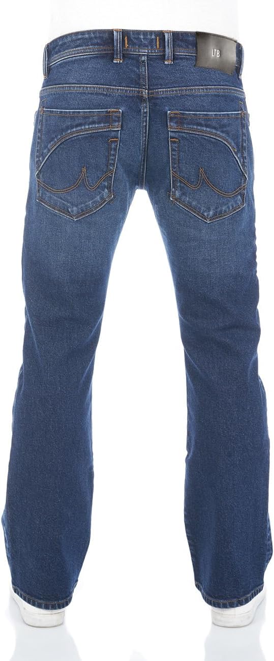 LTB Herren Jeans Hose Roden Bootcut Jeanshose Basic Baumwolle Denim Stretch Tiefer Bund Blau w28 w29