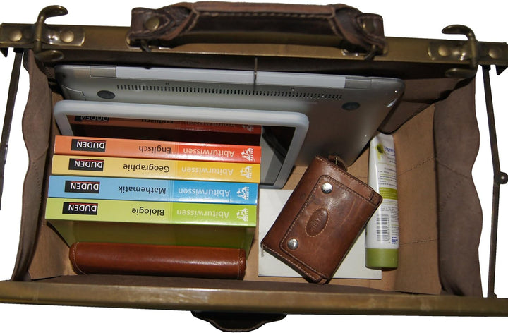 Freiherr von Maltzahn Doktortasche PARACELSUS aus Leder mit Innentaschen, Made in Germany, inkl. Led