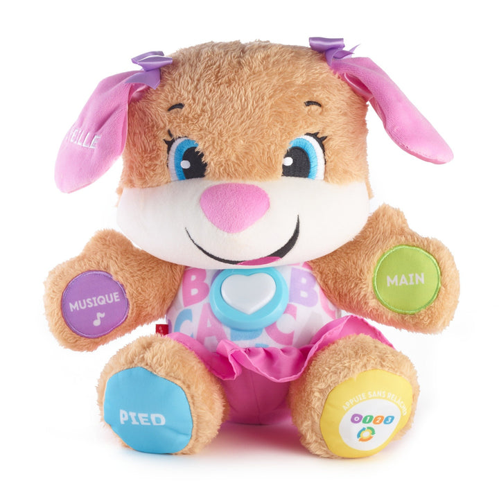 Fisher-Price Lernspass Hundefreundin| Sprechendes, Singendes Kuscheltier| Baby Spielzeug 6 Monate+|