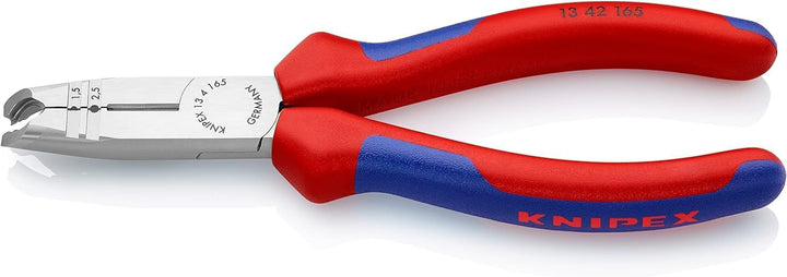 Knipex Abmantelungszange schwarz atramentiert, mit Mehrkomponenten-Hüllen 165 mm (SB-Karte/Blister)