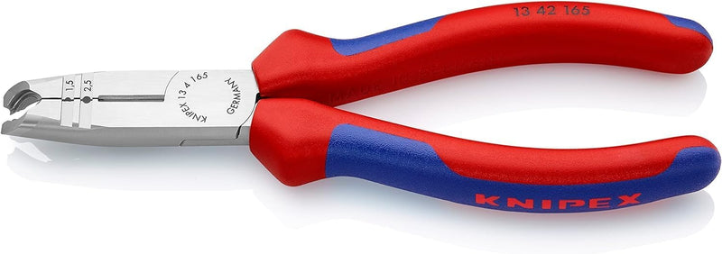 Knipex Abmantelungszange schwarz atramentiert, mit Mehrkomponenten-Hüllen 165 mm 13 42 165