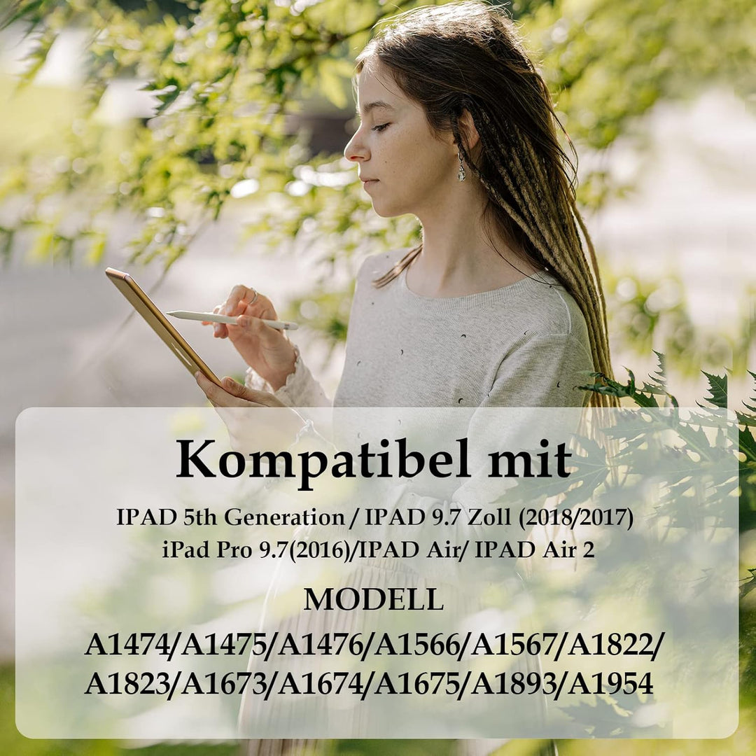 2 Stück Papier Schutzfolie für iPad 6/5. Generation (2018/2017), iPad Air 2/1. Generation und iPad P