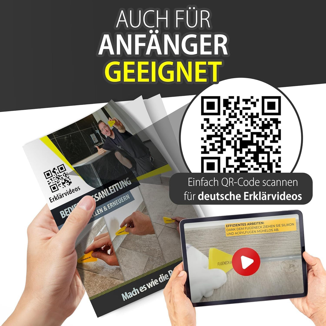 Profi Fugenabzieher - einzigartiges Design mit speziellen Überkanten - 3 Verschiedene Fugengrössen -
