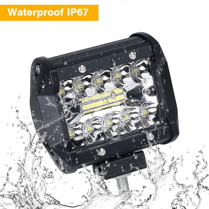 URAQT LED Arbeitsscheinwerfer, Scheinwerfer LED Auto, 2x60W Zusatzscheinwerfer, Flutlicht Wasserdich