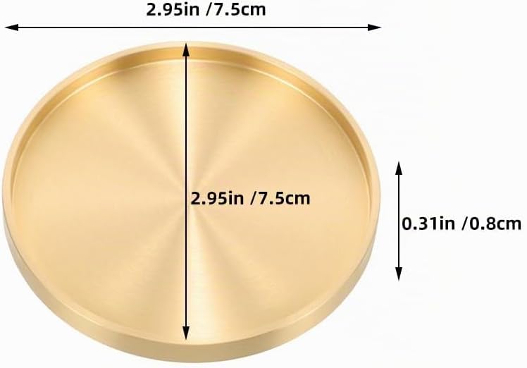 Gold-Untersetzer, 2Stück Teematte aus Messing, 7,5cm Grosses Teetablett, Getränke Isoliermatte, Wied