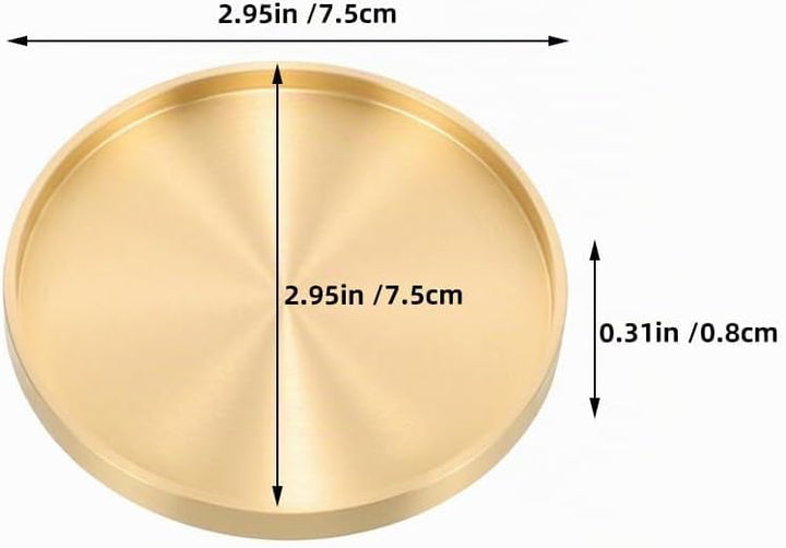 Gold-Untersetzer, 2Stück Teematte aus Messing, 7,5cm Grosses Teetablett, Getränke Isoliermatte, Wied