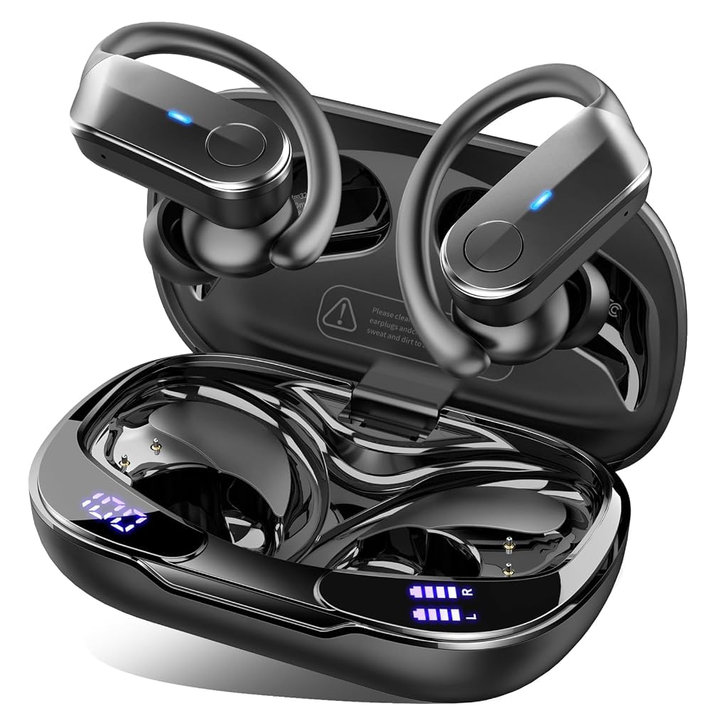 Kopfhörer Kabellos Bluetooth 5.4, 70H In Ear Bluetooth Sportkopfhörer IP8 | 4 ENC-Mics für Klare Anr