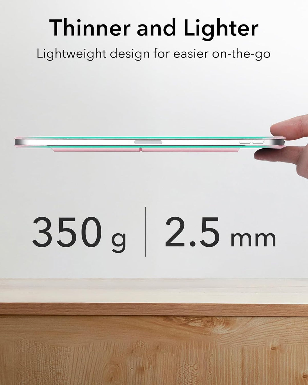 ESR für iPad Pro 13 Zoll Hülle M5/M4 (2025/2024), magnetische Befestigung, dünne Trifold Ständerhüll