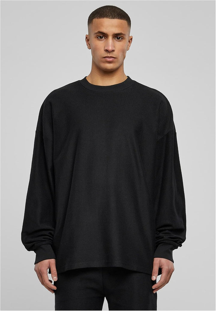 Urban Classics Herren Sweatshirt Rib Terry Boxy Crew, Pullover für Männer in Oversized Optik, in 2 F