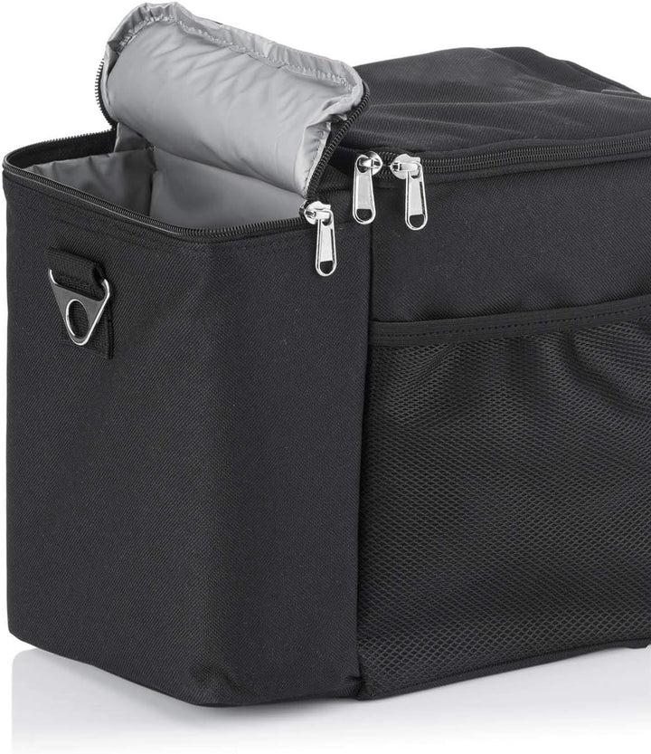 Dimono® Kühltasche 15L mit 3 Brotzeitdosen; Picknick-Tasche mit 3 Meal Prep Launchbox Dosen + Deckel
