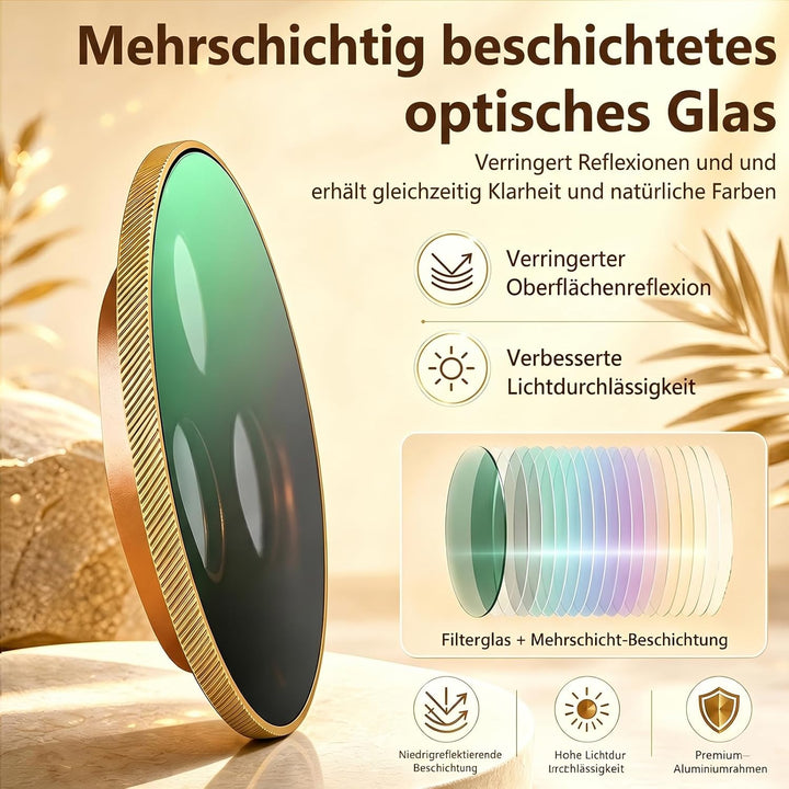 Snap-On Verstellbarer ND-Filter VND2-32 für iPhone 17 Pro &amp; Pro Max | 9,5g Ultraleichter Polfilter m