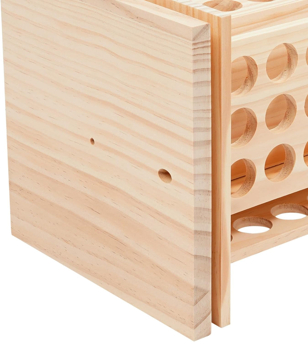 Drehbarer Ätherisches Öl Display Ständer, Aufbewahrungsbox aus Holz mit 125 Löcher 4 Seiten, Nagella