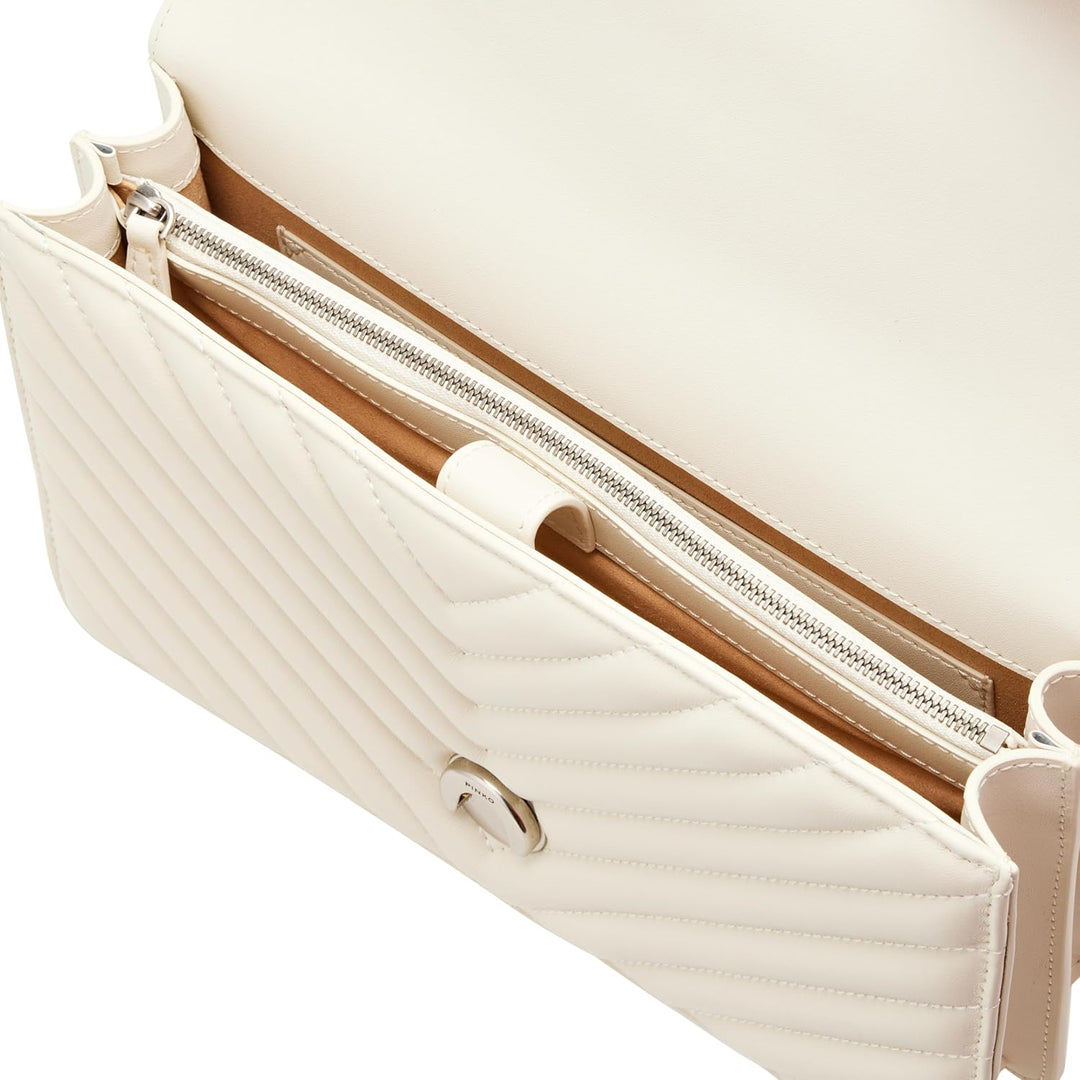 Pinko Damen Love One Classic Sheep Napp Liebe EINEN KLASSISCHEN DC-SCHAFNAPP Z14o_bianco Seta-old Si