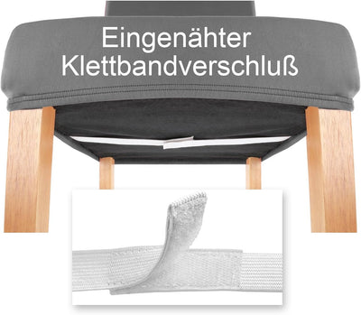 Gräfenstayn 6 STK Stretch-Stuhlhusse Charles - runde und eckige Stuhllehnen - VORTEILSPACKUNG - bi-e
