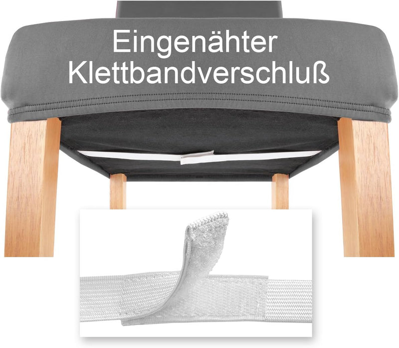 Gräfenstayn 6 STK Stretch-Stuhlhusse Charles - runde und eckige Stuhllehnen - VORTEILSPACKUNG - bi-e