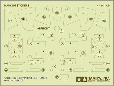 Tamiya 61123 1:48 US P-38 J Lightning - Modellbau, Plastik Bausatz, Hobby, Basteln, Kleben, Modellba