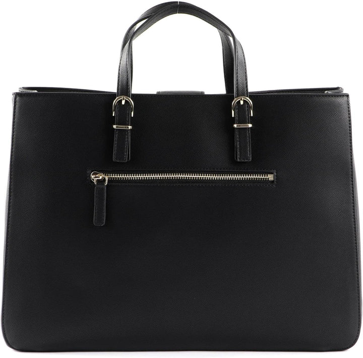Tommy Hilfiger Damen Handtasche TH Timeless Work Bag aus Kunstleder Schwarz, Schwarz